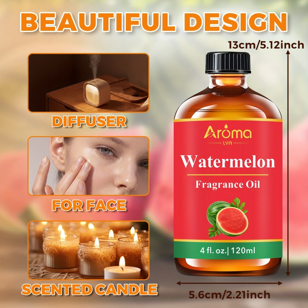 Fruit Fragrance Oil 4oz ¨C Sweet Scented Oils for Diffuser, Candle Making, Soap, Massage & Hair Care | Strawberry, Blueberry, Peach, Watermelon, Cherry & More