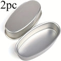 Nonstick Oval Cheese Bread Pan Set of 2, Aluminum Baking Pan for Bread, Cake and Meat, Oven Safe Loaf Mold for Home and Bakery, Cheesecake Baking Mold