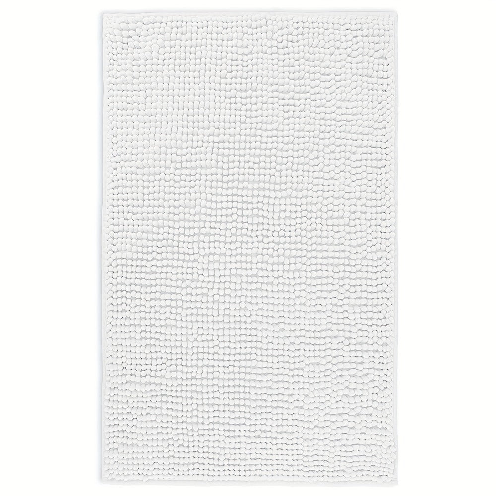 Chenille Bath Rug Extra Thick Soft Absorbent Non-Slip Bathroom Mat Machine Washable, Multiple Sizes & Colors