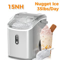 Ice Maker Machine ¨C Nugget Ice & Bullet Ice Countertop, 26-35 Lbs Daily, One-Button Operation, Self-Cleaning, Portable Ice Maker with Ice Scoop for Home, Kitchen & Office