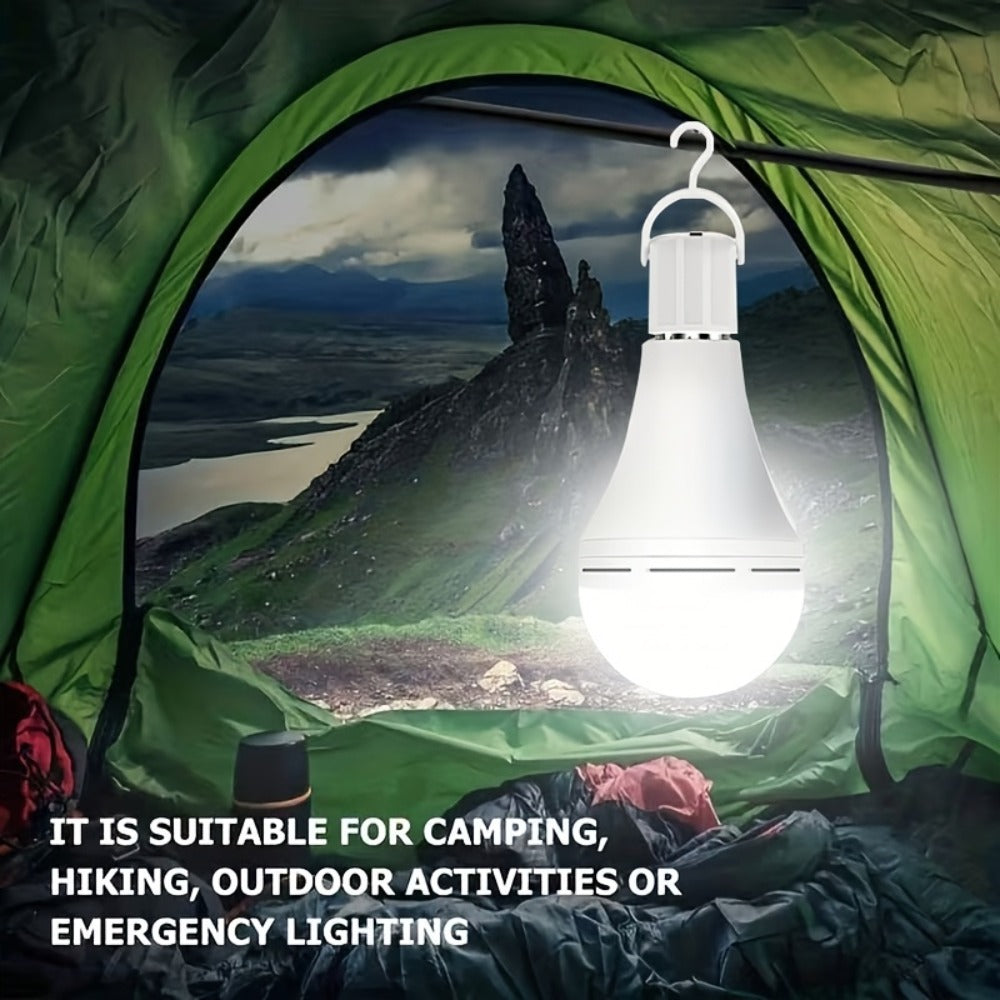 Rechargeable Emergency LED Bulb IP54 Waterproof 2000mAh 60W Equivalent 6000K with Hook ¨C E27 E26 Universal Base Wireless Portable Auto-On for Home Office Camping Outdoor Power Outage, 4 8 10 12 Pack
