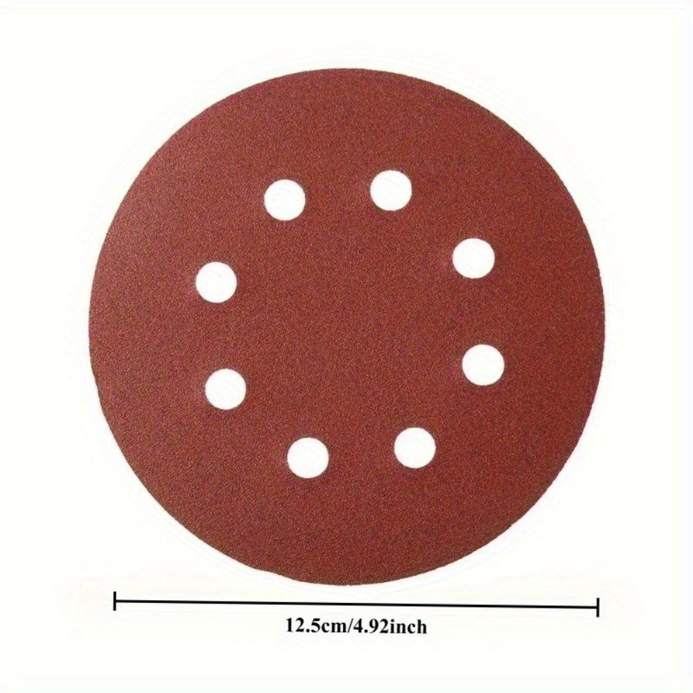 5 Inch Sandpaper 94 Pcs ¨C 8-Hole Hook & Loop Sanding Discs, Assorted Grits 80/180/240/320/400/800/1000/1500/2000/3000, Aluminum Oxide Abrasive for Car Polishing, Wood, Metal & Paint Removal (125mm)