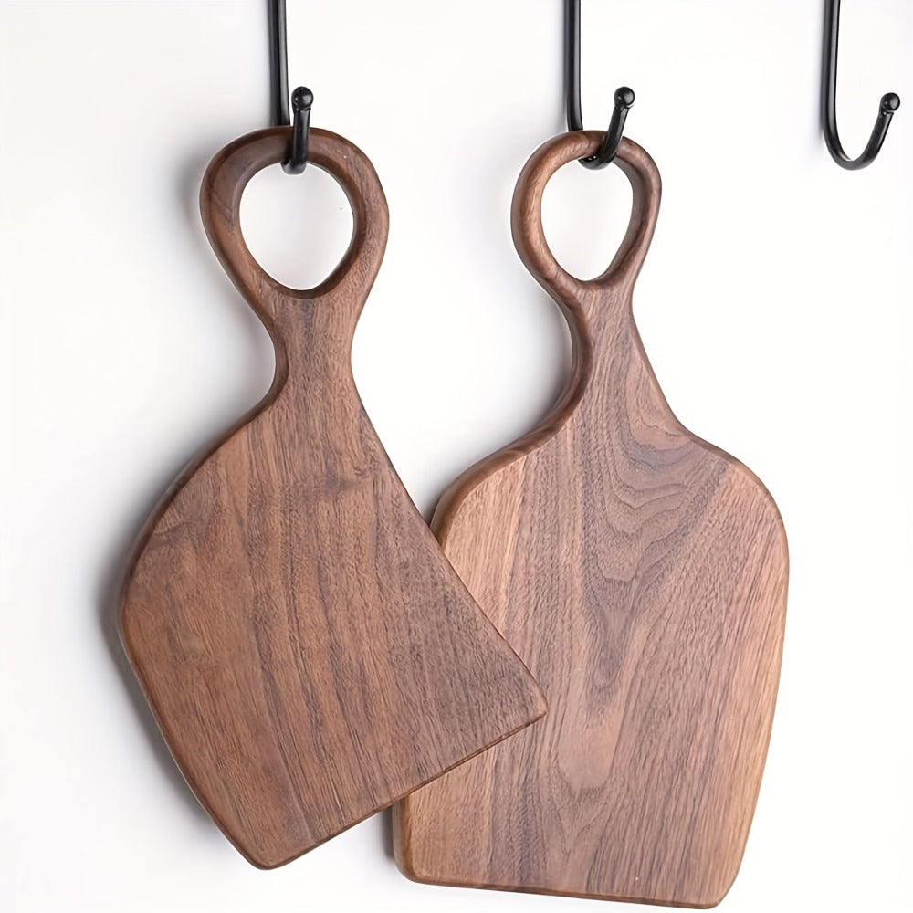 Acacia Wood Cutting Board Set 2-Piece Extra Thick Wooden Chopping Board with Non-Slip Handle for Meat Bread Cheese Reversible Kitchen Board Gift Set