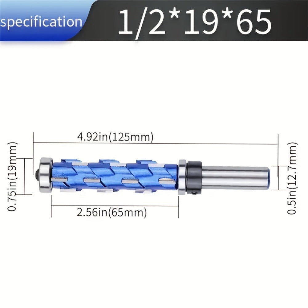 Carbide Flush Trim Router Bit 1/2¡± Shank - Double Bearing Design, Precision Woodworking Template Trimming Bit, CNC Router Cutter for Wood, Plywood & Laminate, 45mm & 65mm Options