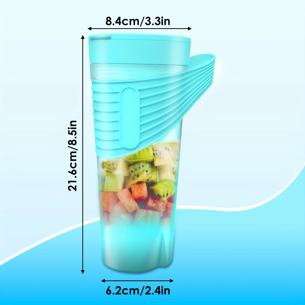 Mini Blender USB Rechargeable 380ml - 6-Blade 22000RPM High-Speed Portable Blender Cup, 304 Stainless Steel, Self-Cleaning, for Smoothies, Shakes & Protein Drinks, Home, Office & Travel, Pink Green Black