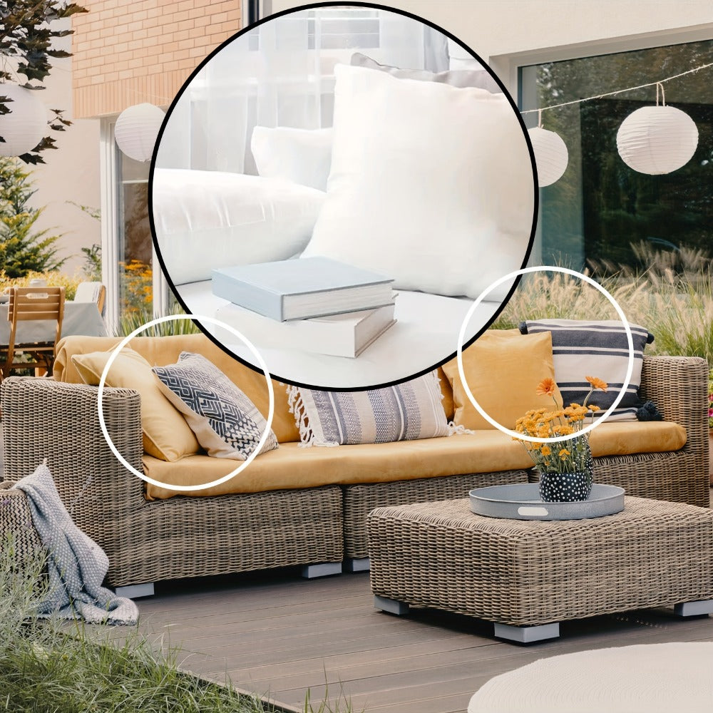 Outdoor Pillow Inserts 4/6 Pack ¨C Soft Microfiber Fill, Waterproof & Fluffy Throw Pillow Inserts for Sofa Bed Couch, 12x20 18x18 20x20 Inch