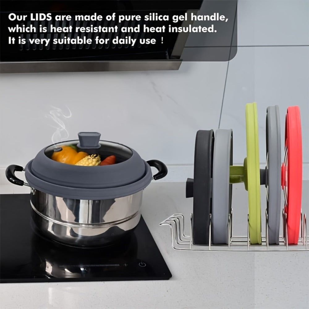 Collapsible Microwave Cover Splatter Guard with Silicone Handle - BPA Free Foldable Food Cover Lid for Microwave Oven 8.5 9.8 10.5 11.8 Inch in Black Red Grey Blue