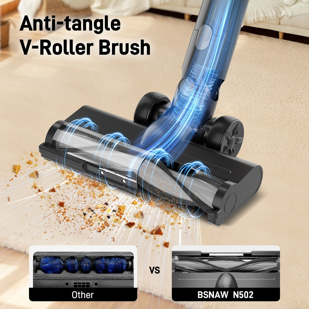 Stick Vacuum Cleaner 70Kpa MAX Suction Cordless & Corded 8-in-1 Handheld Vacuum for Hard Floors, Carpets & Pet Hair - Lightweight with Detachable Battery, LED Display, Up to 45 Min Runtime, Multiple Colors