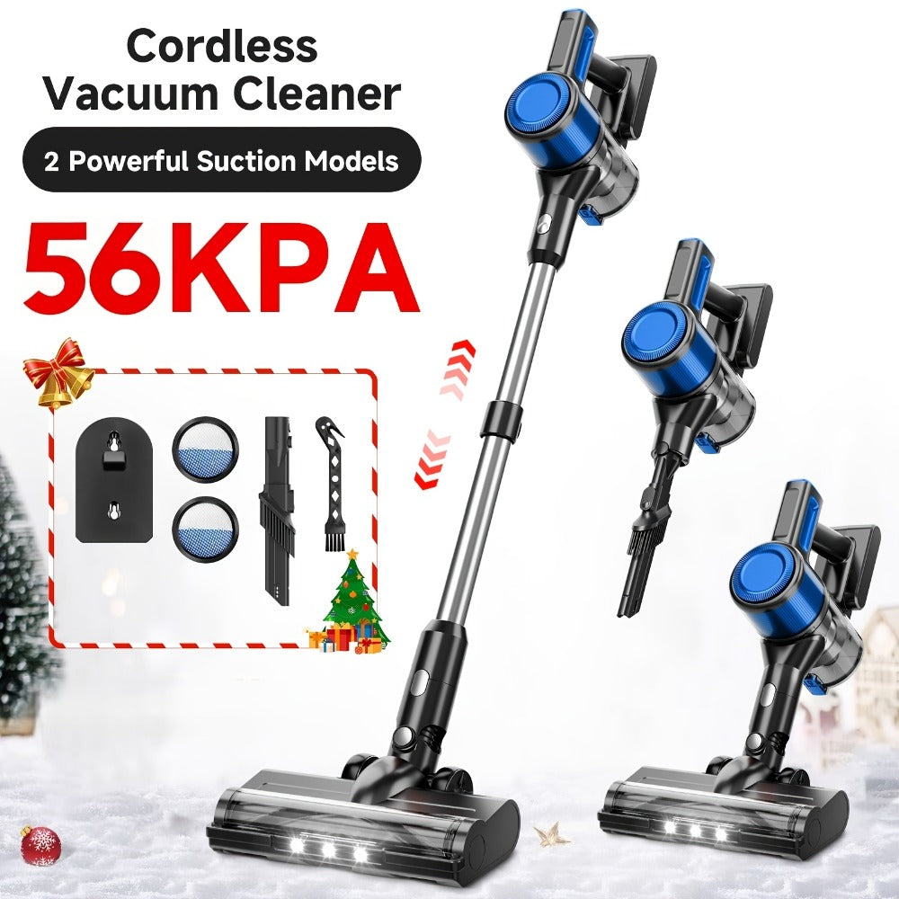 Cordless Stick Vacuum Cleaner 56-68Kpa ¨C Lightweight 8-in-1 Handheld Vacuum with Rechargeable Battery, 45 Min Runtime for Hard Floors, Carpets & Pet Hair