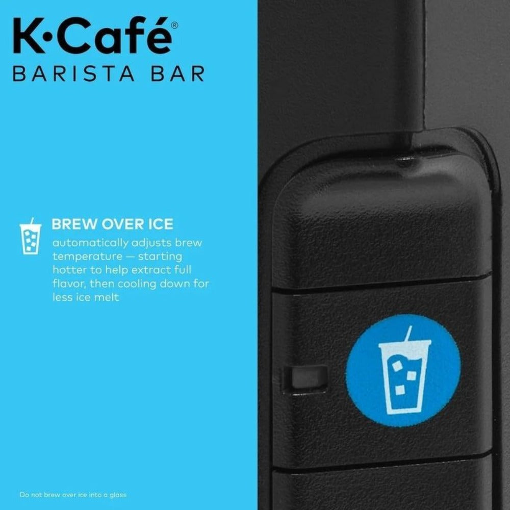 Keurig K-Caf¨¦ Barista Bar Single Serve Coffee Maker ¨C Hot & Iced Coffee, Cold Brew, Coffee Shot, Brew Over Ice, 3 Cup Sizes 8-12oz, 42oz Reservoir, K-Cup Compatible ¨C Black, Certified Refurbished
