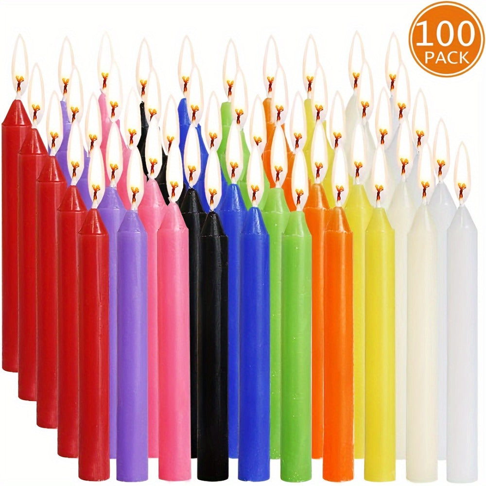 Glitter Soy Wax Devotional Candles Smoke-Free Drip-Free 4-Inch Colored Wax Rods for Weddings Church Home Decor Romantic Ambiance