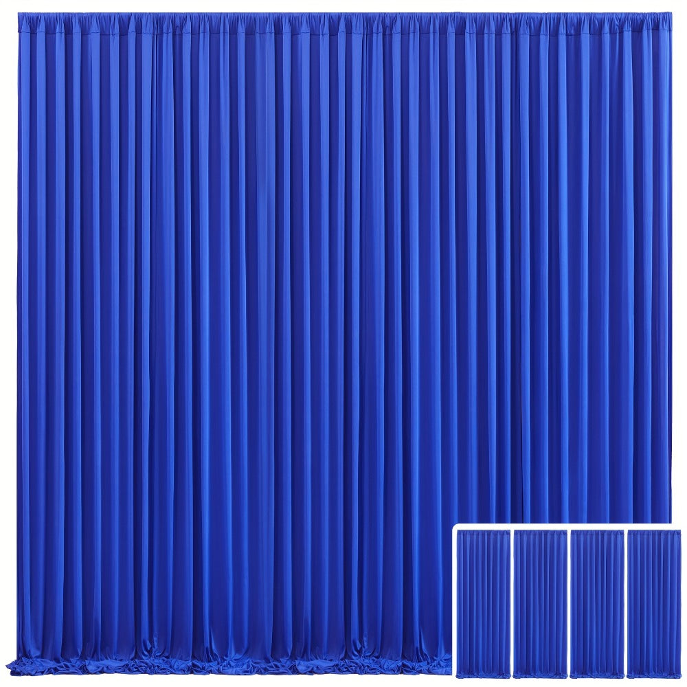 Blackout Backdrop Curtain 4 Pack 5x10 Ft - Heavyweight Nonwoven, Wrinkle-Resistant, Smooth Hanging for Wedding Birthday Baby Shower Party Photography Background Decoration