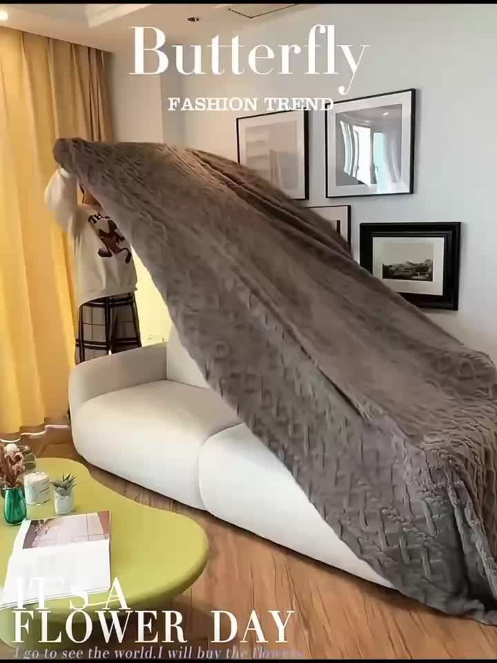 Velvet Sofa Cover Bohemian Jacquard Slipcover Soft Polyester Non-Slip Washable Pet Friendly Fits 3 4 Seater Sofa Couch for Living Room Bedroom - Green Blue Coffee Brown Dark Gray Beige