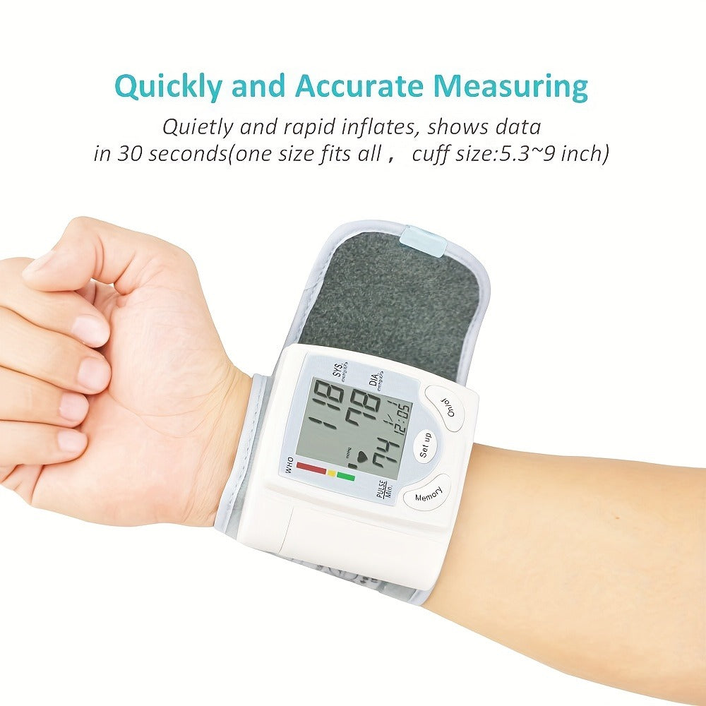 Wrist Blood Pressure Monitor Rechargeable - Digital BP Monitor with Large LCD, Voice Broadcast, 2¡Á99 Memory & USB Charging, Portable Wrist Cuff for Home & Travel, Optional Bundle with Pulse Oximeter