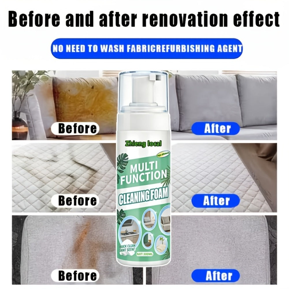 Dry Cleaning Spray Stain Remover 10.14oz ¨C No Water Needed, Multi-Surface Formula for Sofas, Mattresses, Clothes, Carpets & Curtains, Strong Penetration, Decomposes Stains, Safe & Easy to Use