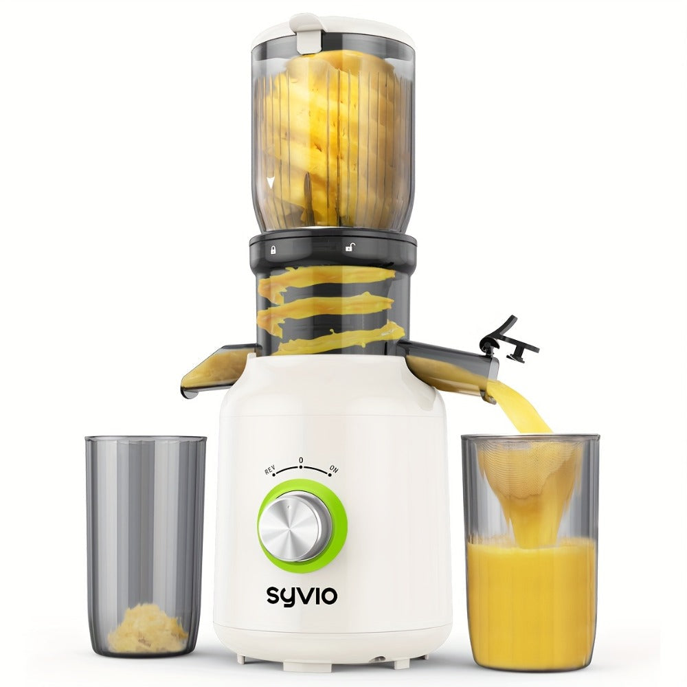 Centrifugal Juicer with 4.3-Inch Wide Feed Chute - 3-Speed Electric Juicer Machine for Whole Fruits & Vegetables, High Juice Yield, 3 Interchangeable Strainers, Easy to Clean, BPA-Free