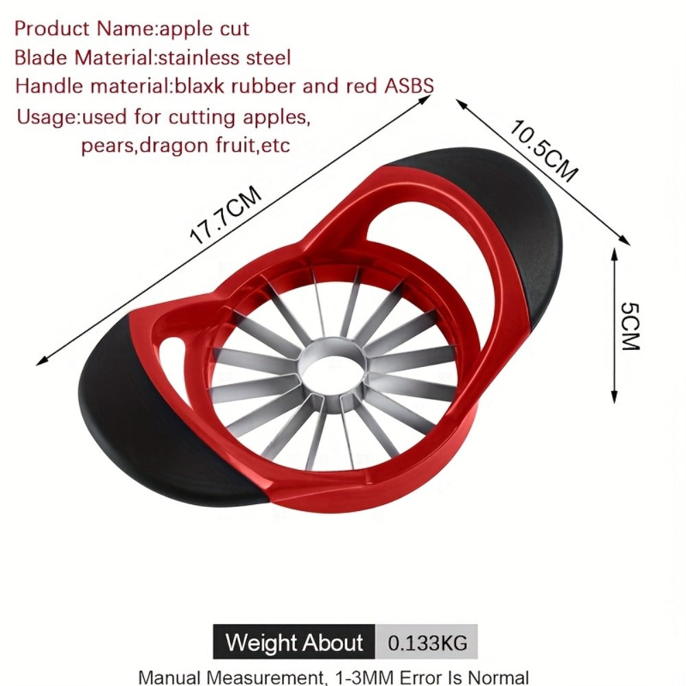 Apple Cutter Slicer 12-Blade Large Ultra-Sharp Stainless Steel, One-Press Core Remover Divides into 12 Pieces, Rust-Resistant Fruit Cutter for Apples Pears, Kitchen Gadget for Family & Meal Prep