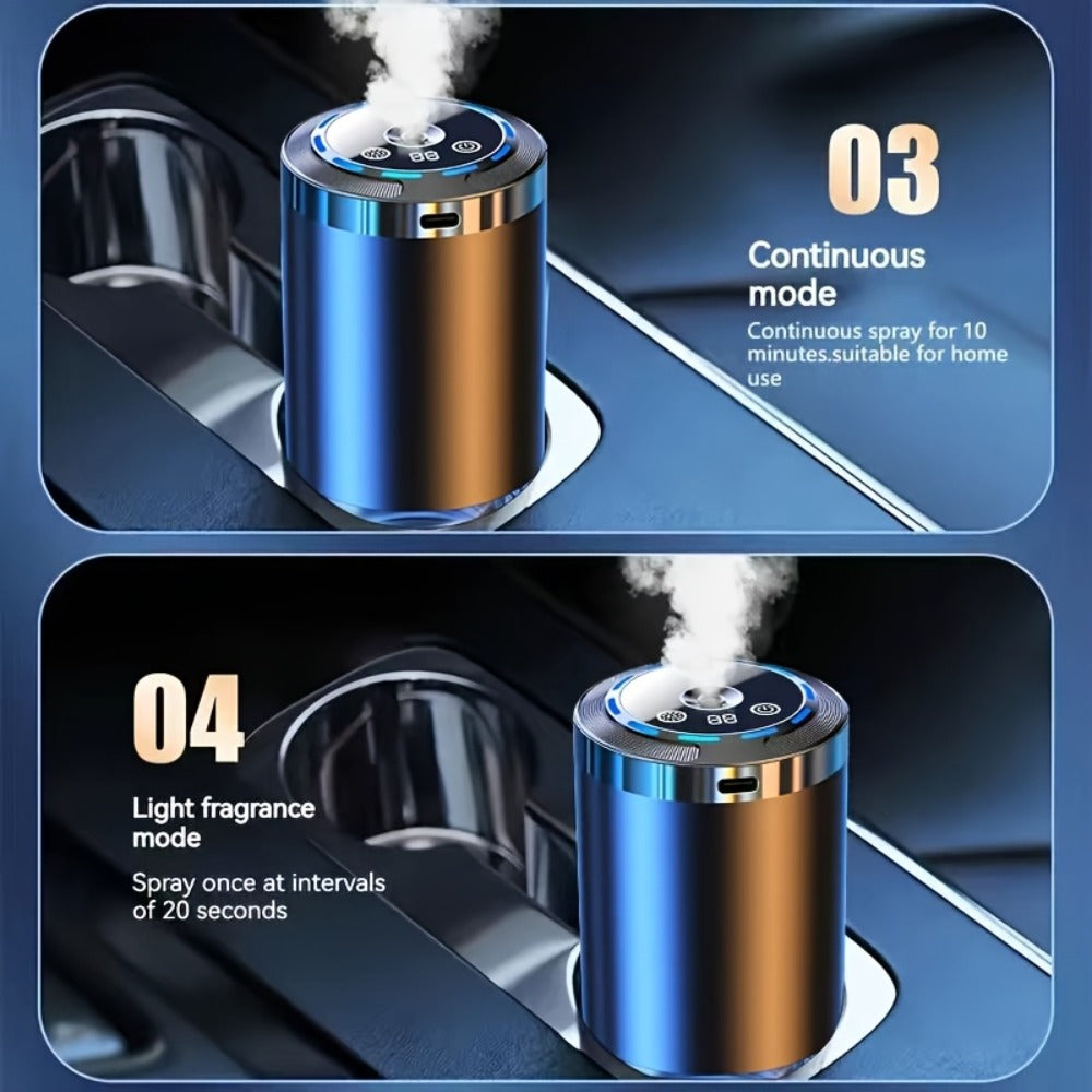 Car Aroma Diffuser Set with 3 Essential Oil Bottles ¨C Odor Eliminator for Auto Interior, Perfect Gift for Women & Office Workers