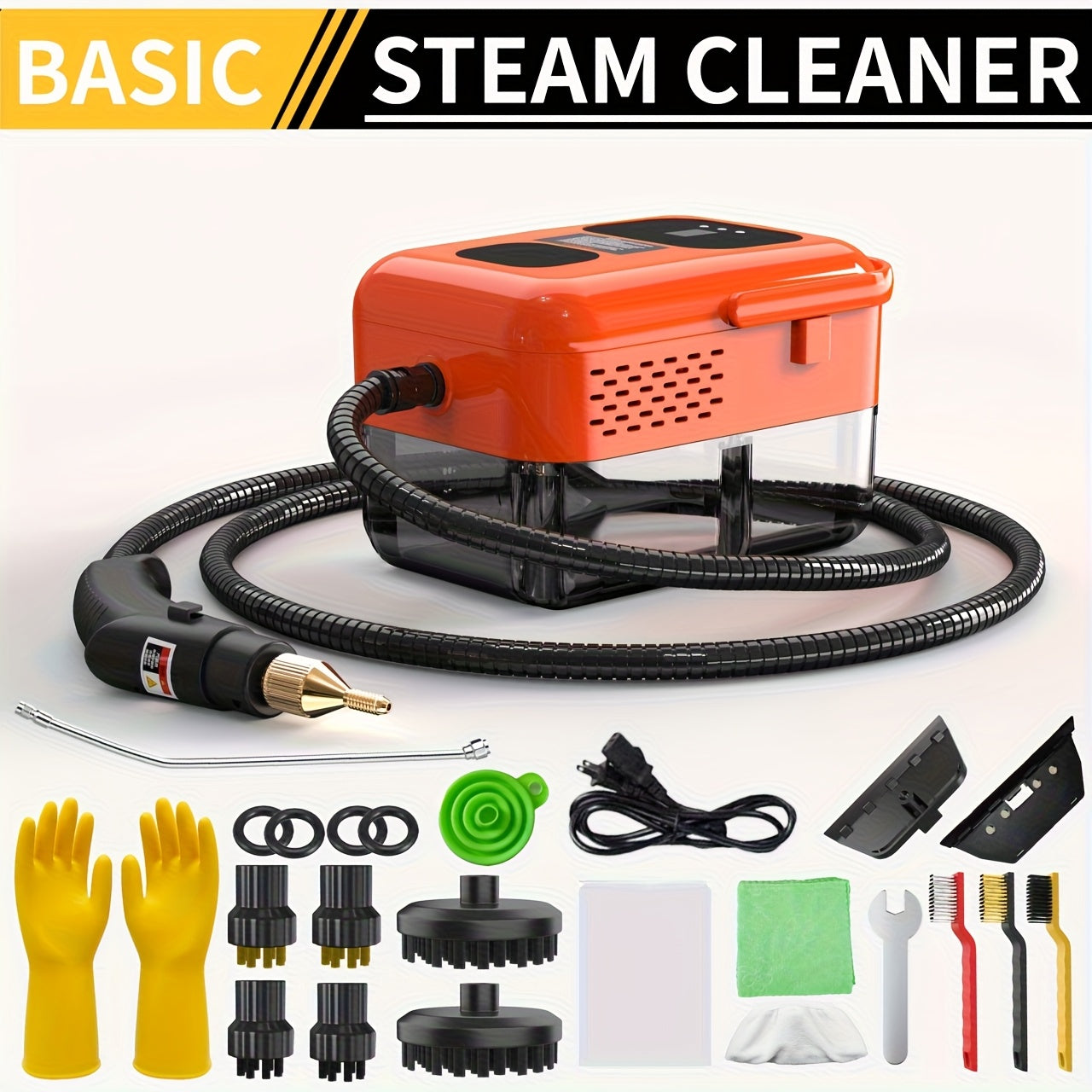 Portable Steam Cleaner High-Temperature High-Pressure Handheld Steamer for Home, Carpet, Tile & Grout Cleaning ¨C 9-Speed Adjustable, 3 Models: Basic, Upgraded & Smart