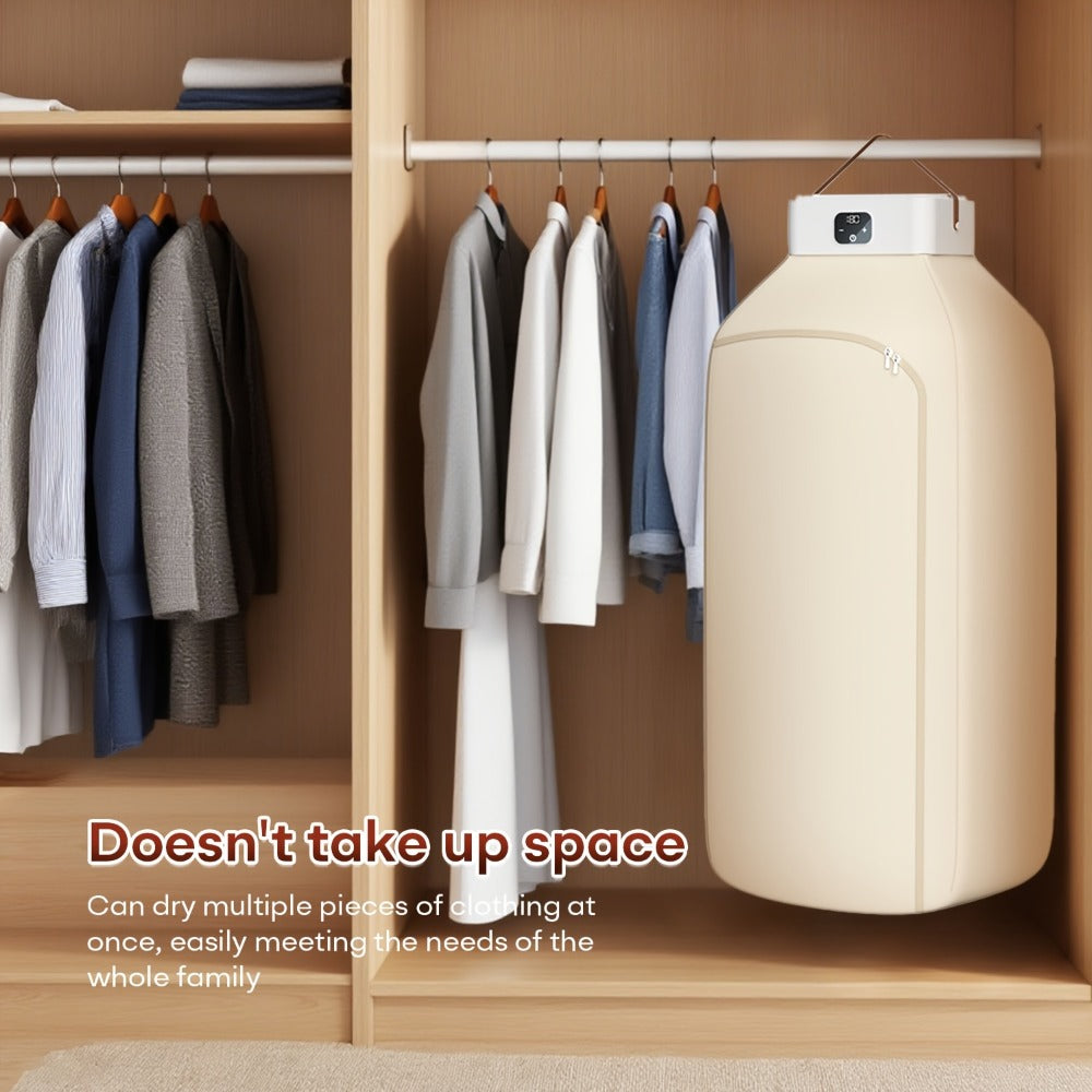 Foldable Clothes Dryer Smart Touch Screen Two-Speed Control Timer Function with Dry Bag Quick Drying Compact Design for Apartments Dorms RVs Home Upgraded Economic