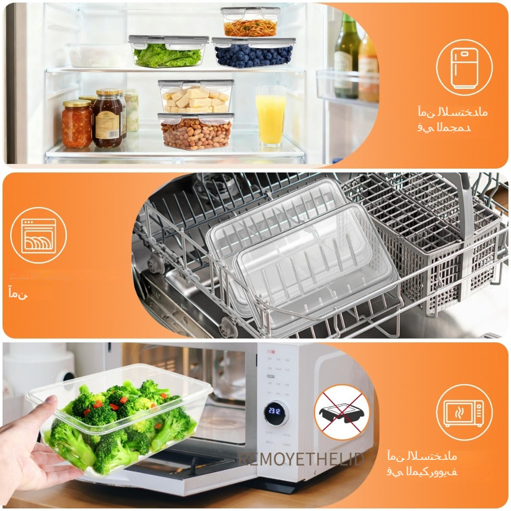 Food Storage Containers with Flip Top Lids - Leak Proof Microwave and Dishwasher Safe Plastic Lunch Boxes for Pantry Travel and Outdoor Use, Large Capacity Sets of 28, 44 or 54 Pieces with Labels and Marker Included