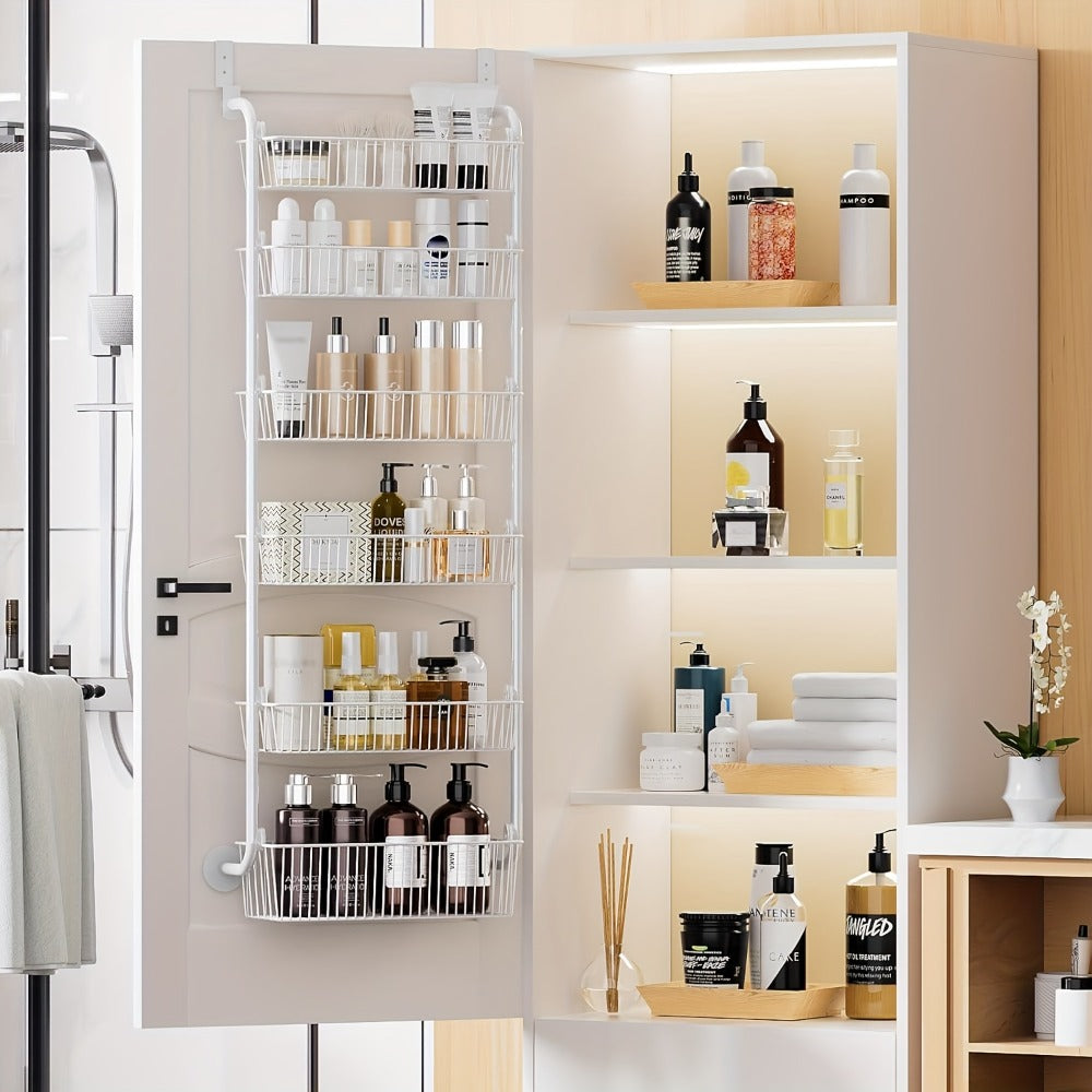 Over-the-Door Metal Organizer Rack 6 & 8 Tier ¨C Pantry Storage, Spice Rack, Kitchen Cabinet Organizer, Holds Up to 80 Lbs