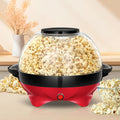 Popcorn Machine 800W Electric Stirring Popcorn Maker ¨C 6-Quart Non-Stick Plate, Quick-Heat Technology, Cool-Touch Handles, 2-in-1 Lid & Bowl for Home Movie Night