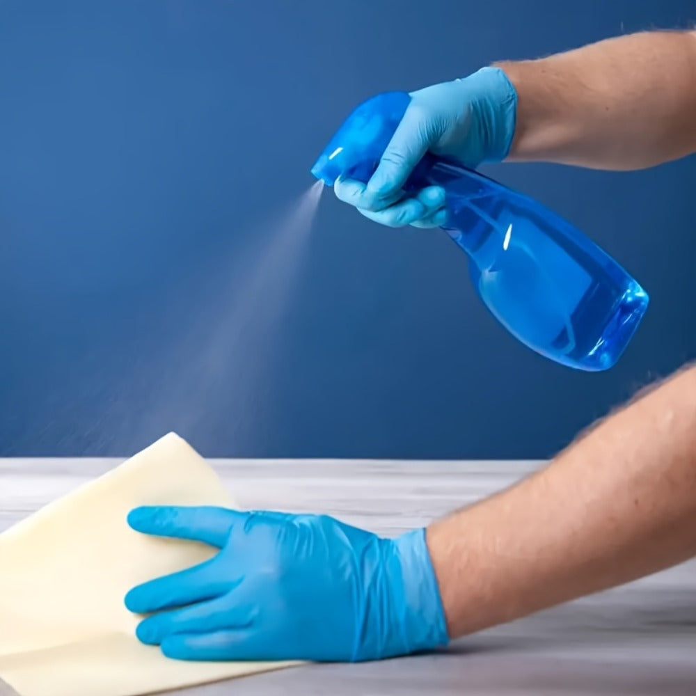 Anti-Slip Nitrile Gloves Bulk 200/500/1000pcs, Disposable Latex-Free Gloves for Aquarium Cleaning Pet Care Food Handling, S M L Sizes, Cost-Effective Value Pack