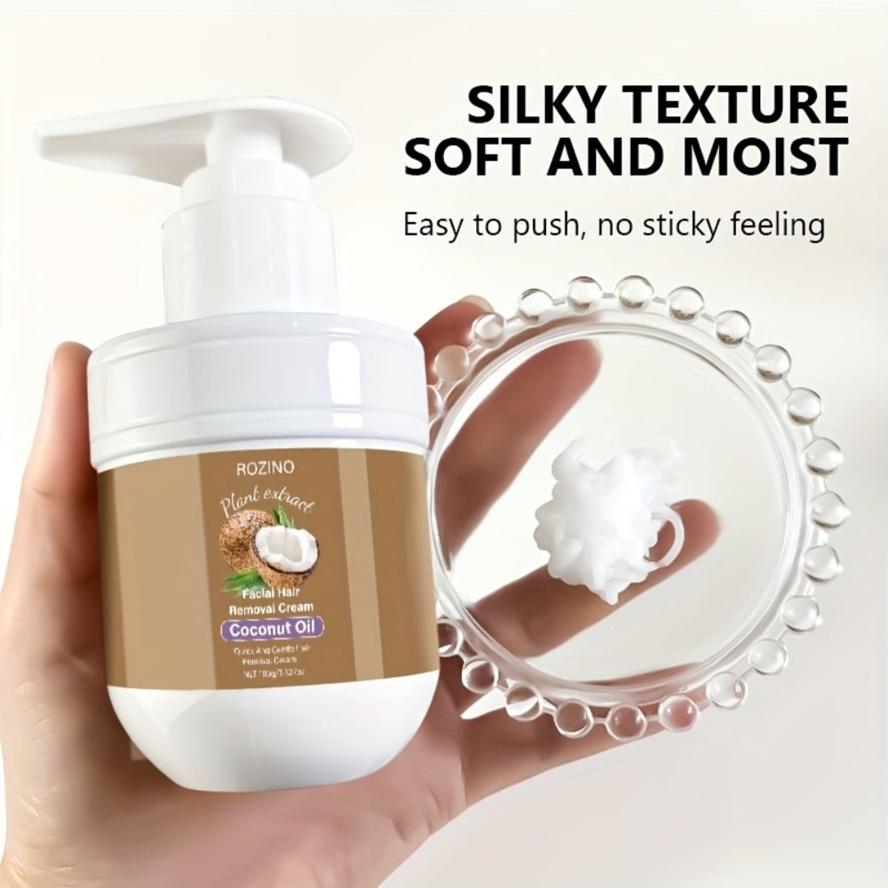 Hair Removal Cream with Coconut Essence & Aloe ¨C Mild Non-Irritating 5-Minute Formula for Underarms, Lips, Arms, Legs, Back & Bikini Area, Gentle Depilatory Cream for Sensitive Skin, 100g