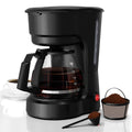 5-Cup Drip Coffee Maker with Coffee Pot, Auto Shut-Off, Anti-Drip & Dry Boil Protection, 25.36oz Water Tank, Compact Small Coffee Machine for Home & Office, Black