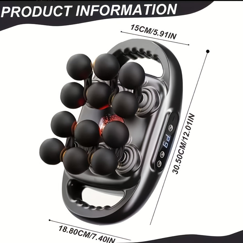 Fascia Gun Multi-Head Deep Tissue Massager ¨C 9 High-Frequency Modes for Leg, Waist, Back & Hip Muscle Relief | Ergonomic Compact Design with High-Performance Motor for Fitness Recovery