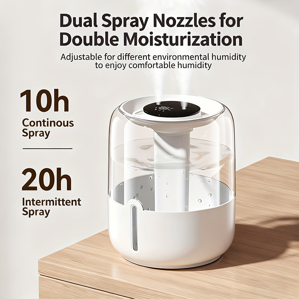 Large Room Humidifier Top Fill 1.8 Gallon 6.8L Tank Quiet Cool Mist Air Humidifier Easy to Fill and Clean Auto Shut-Off for Bedroom Home Office Plants