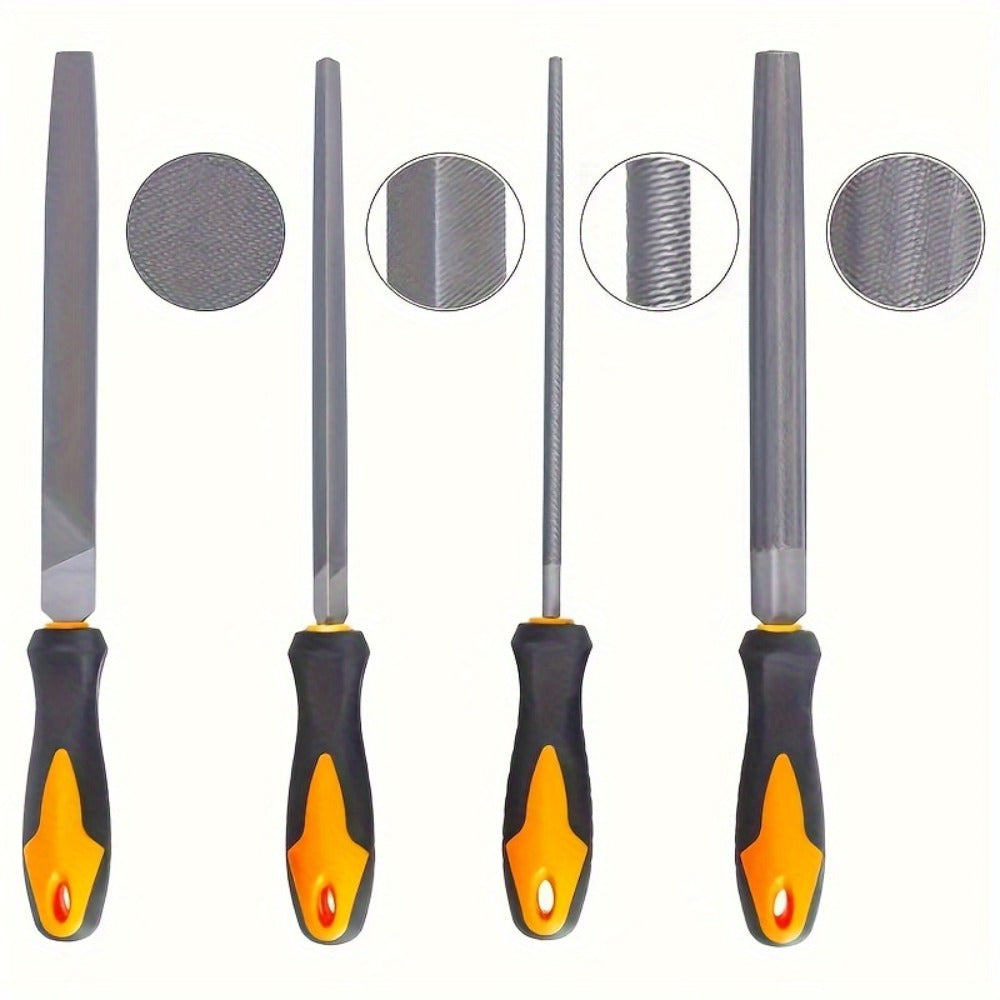 Rasp File Set Premium T12 Forged Alloy Steel - 14/16/17pcs Wood Rasp Set with Flat, Triangular, Semi-Circular & Round Rasps, for Woodworking, Metalworking & DIY, Includes Storage Bag