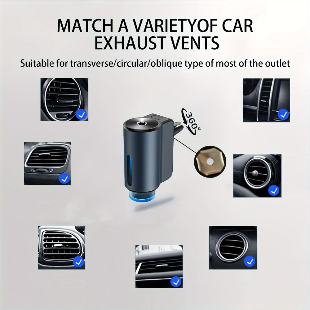 Car Air Freshener Diffuser USB Aromatherapy Humidifier with 3 6 10 Bottles Essential Oils 0.34oz Adjustable Fragrance Output Vehicle Scent Diffuser Gray Blue Red