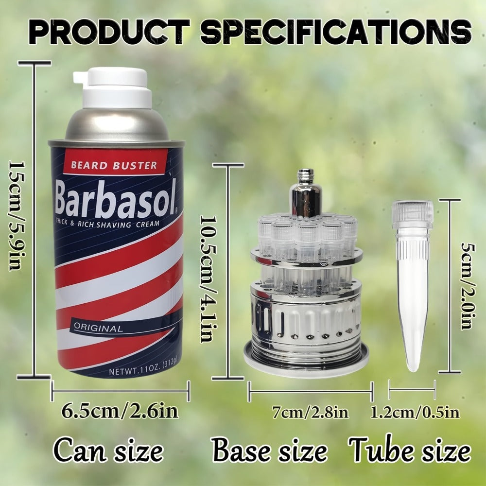 Dinosaur DNA Cryo Canister with Pop-Up Test Tube Rack - 10 DNA Sample Tubes, Movie Prop Replica, Collectible Dinosaur Gift for Fans & Collectors, Themed Party Tabletop Decor, Christmas Halloween Gift