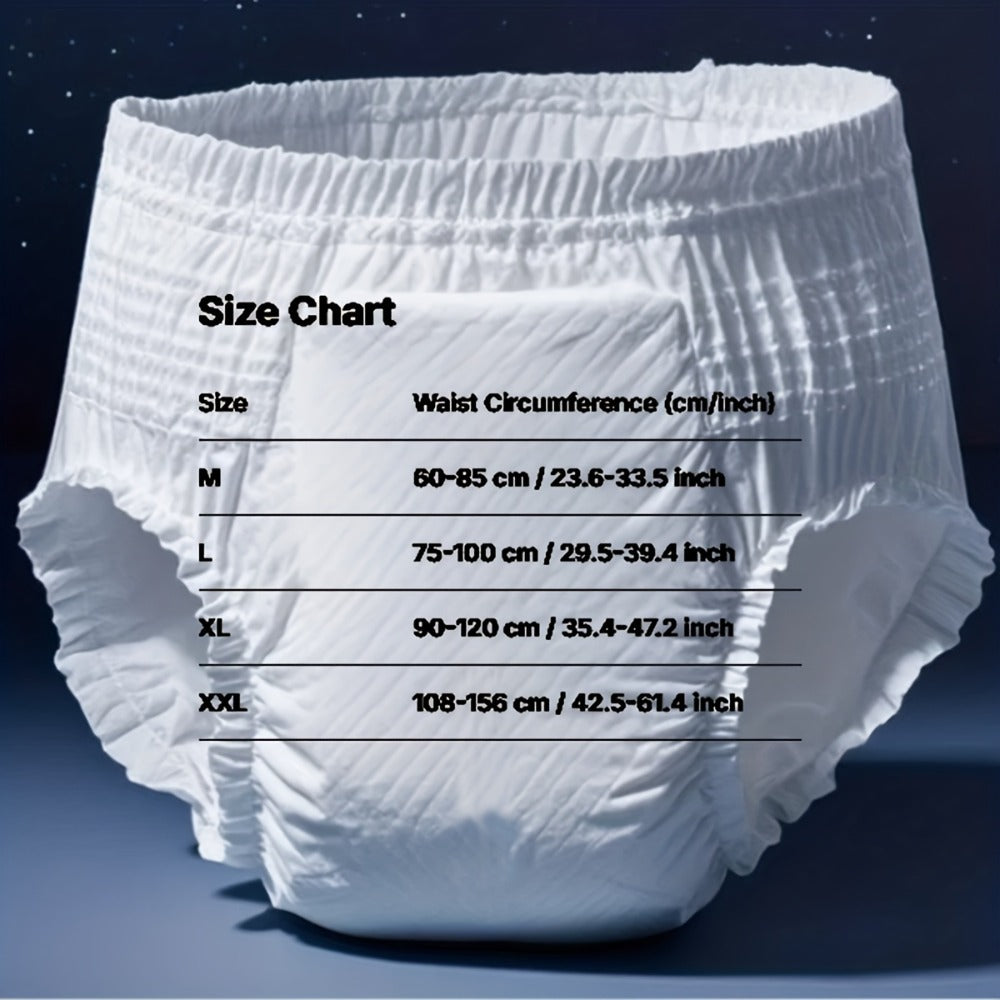 Adult Diapers Incontinence Underwear M-XXL Disposable Pull-On Briefs 8-Hour Leak Protection Unisex Absorbent Pants for Elderly Bedwetting 19 or 30 Pack