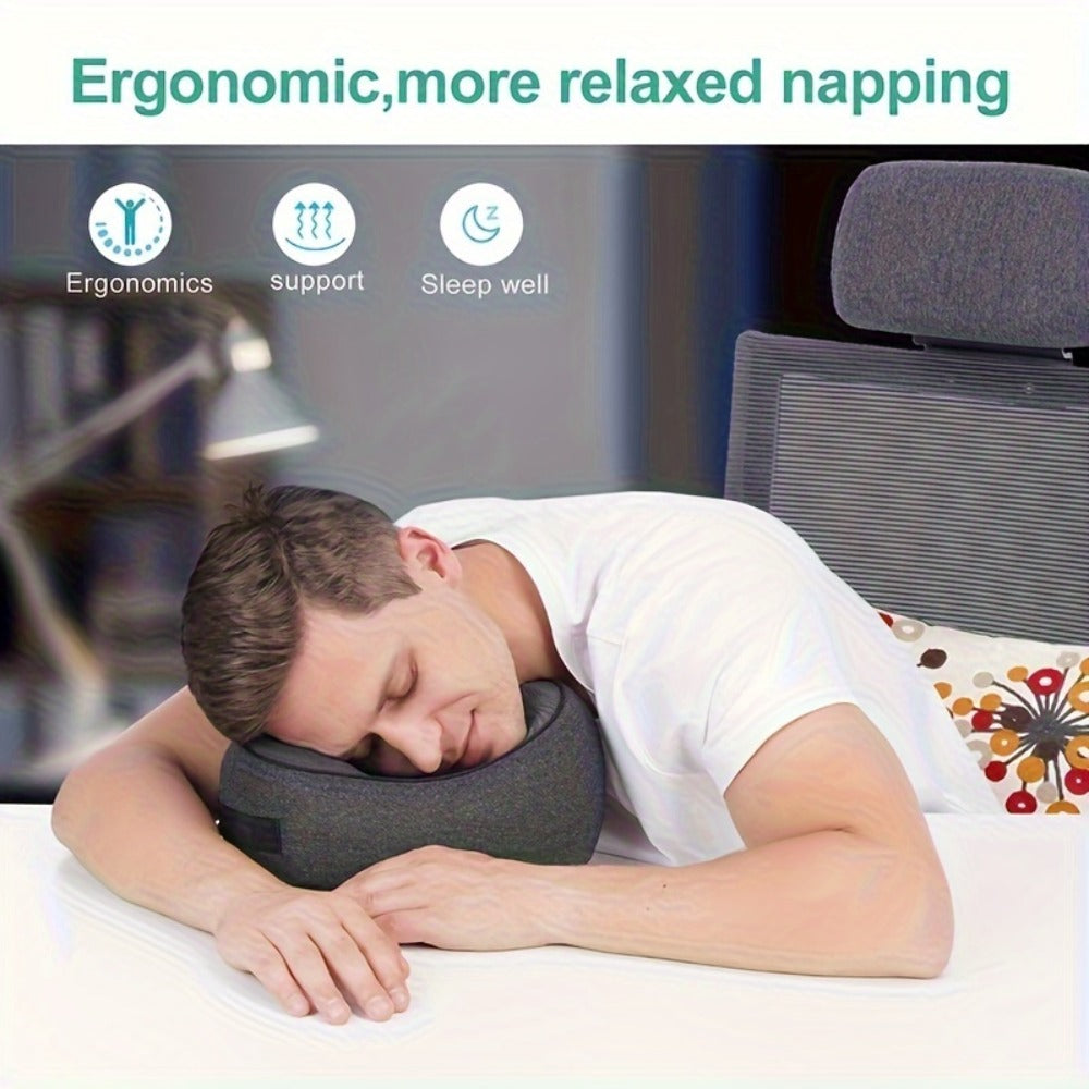 Memory Foam Travel Neck Pillow ¨C Breathable Washable Cover for Airplane, Office, Car & Home Recliner