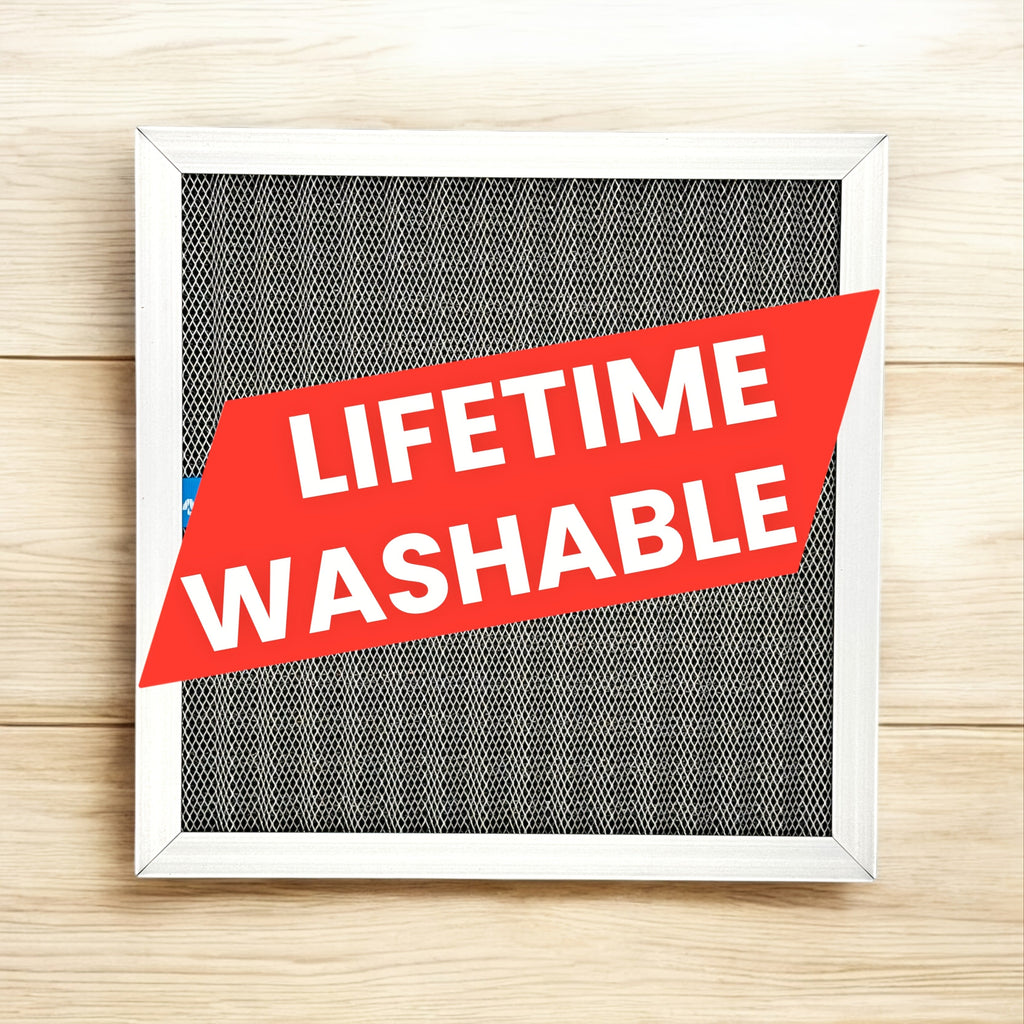Washable HVAC Air Filter Reusable Permanent Furnace Filter with Aluminum Frame, Easy to Clean, Multiple Sizes Available, Electrostatic Air Filter for Home and Office HVAC Systems