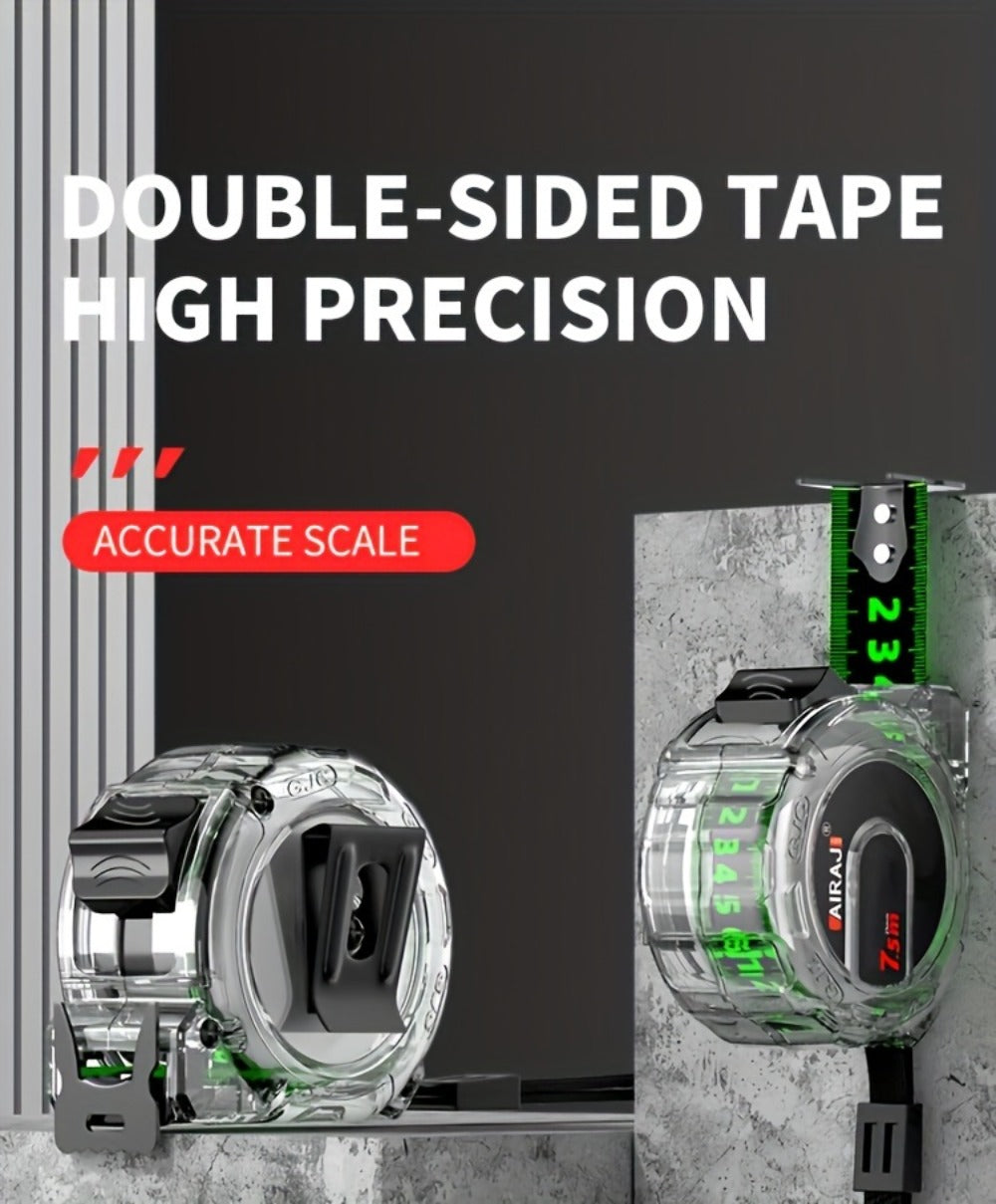 Steel Tape Measure Heavy Duty Fluorescent Anti-Drop Durable Measuring Tape 5M 7M 10M with Wide Blade for Home Construction Woodworking DIY