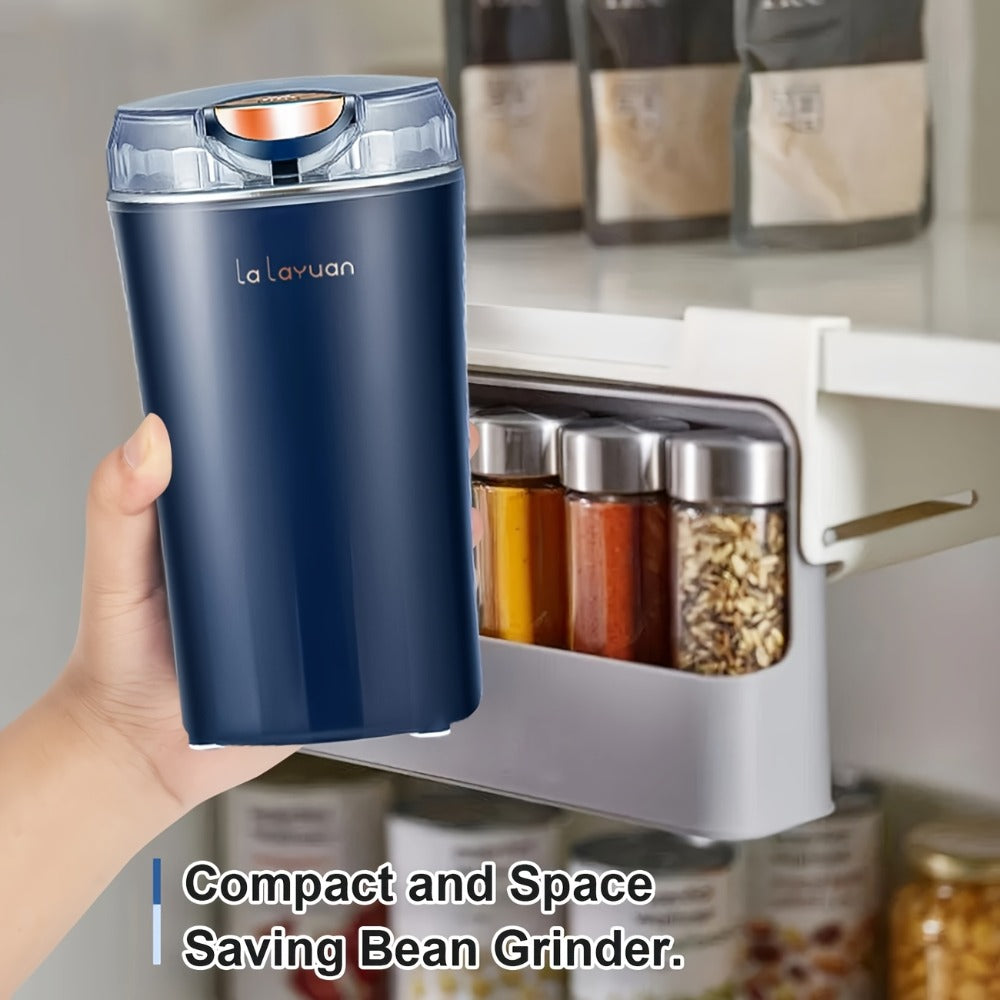 Electric Coffee Grinder with Stainless Steel Blade | 10-Second Fast Grinding | One-Button Control Spice Nut Bean Mill | Dry Food Processor for Coffee Beans Spices Grains Nuts
