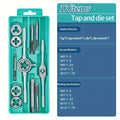 Metric Tap and Die Set 12pcs or 40pcs, M3-M12 Hand Thread Tapping Tool Kit with Plug Taps, Straight & Cone Reamers, Manual Threading Tool for DIY, Household Repair & Metalworking