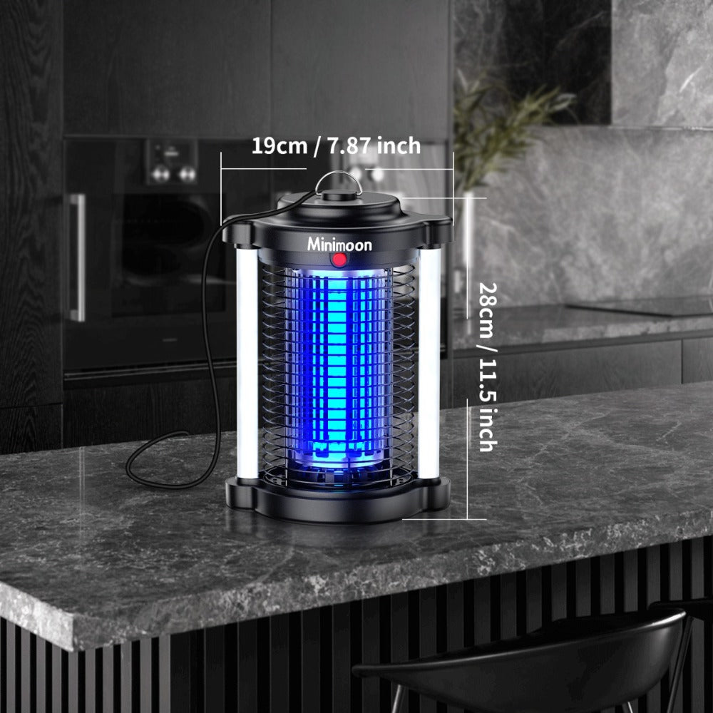 Plug-In Bug Zapper with Dual LED ¨C 110V Electric Fly Killer & Mosquito Trap, Instant Kill for Mosquitoes, Flies & Cockroaches, with Bug Collector Tray, for Home, Office & Commercial Use (HK-5)