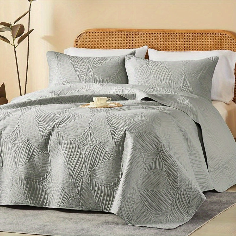 Quilt Set 2-3pcs ¨C Lightweight Microfiber Bedspread Coin Pattern Coverlet All Seasons Twin Full Queen King Cal King