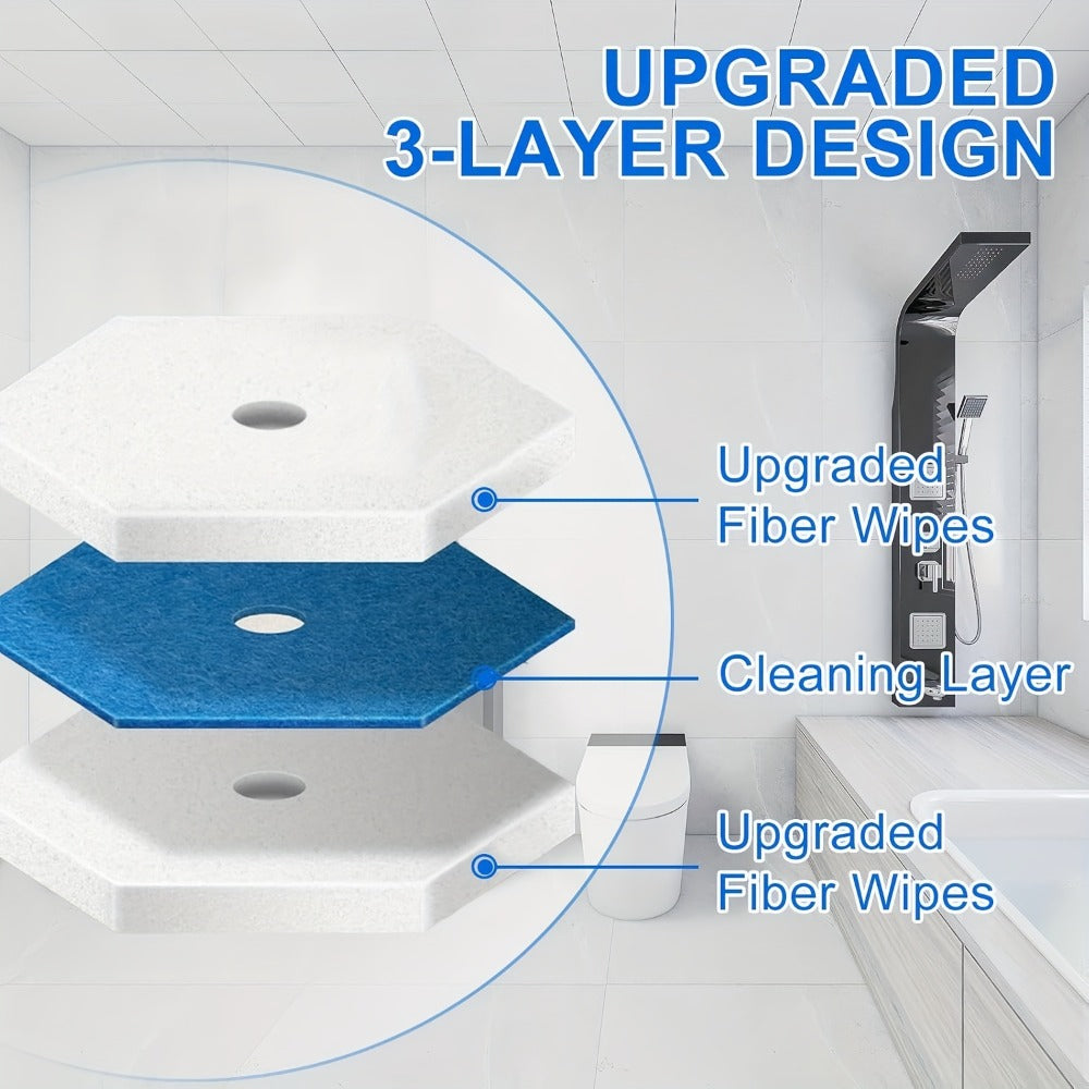 Toilet Brush Refills Compatible with Clorox Toilet Wand Replacement Heads Upgraded Fiber Scrubbing Pads for Toilet Bowl Cleaning 20 50 119 Count No Handle