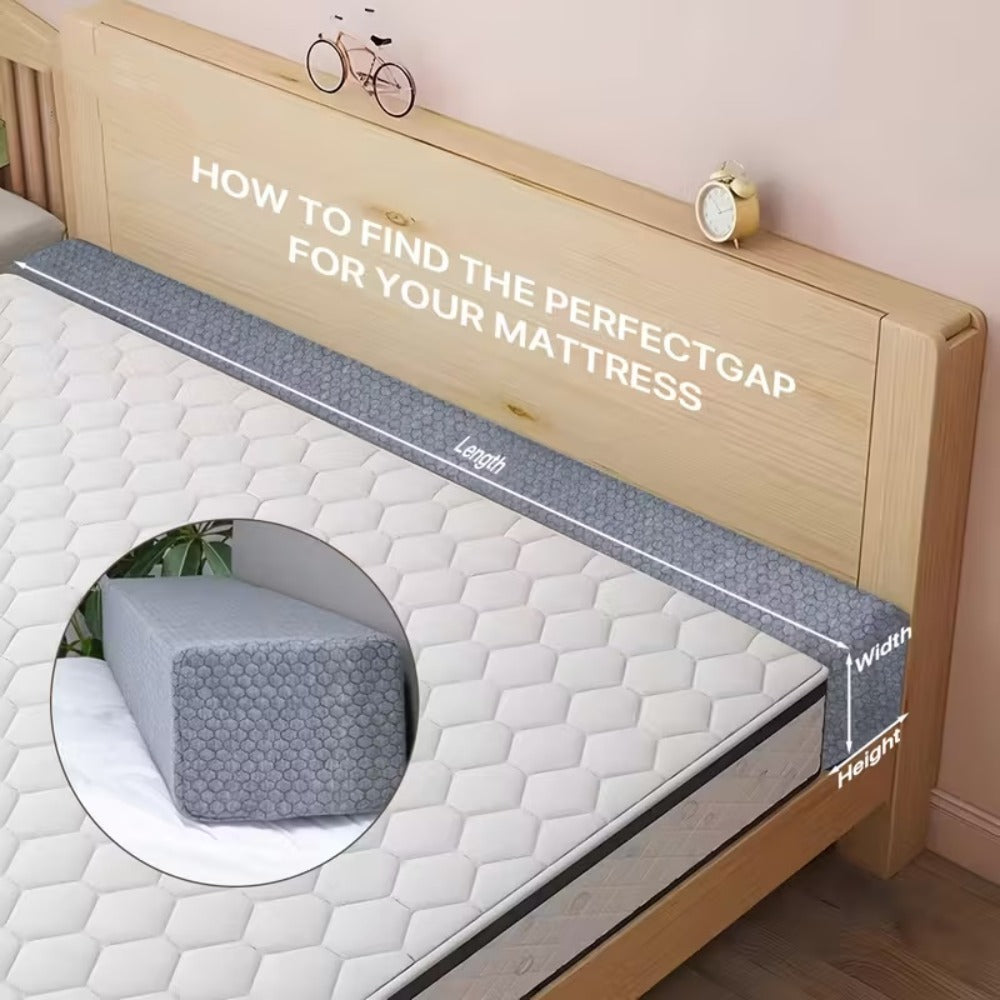 Mattress Gap Filler Pillow | Bed Crack Stopper Between Mattress & Headboard, High Density Foam Wedge, Twin Full Queen King