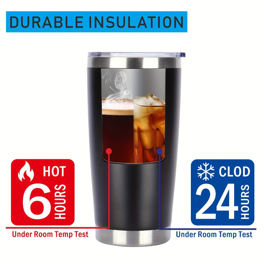 Stainless Steel Insulated Tumblers with Lid and Straw Bulk 20oz 304 Double Wall Vacuum Travel Mug for Hot Iced Coffee Drinks Water Cup Set 8pcs 12pcs 24pcs White Navy Blue Red Silver Black Mix