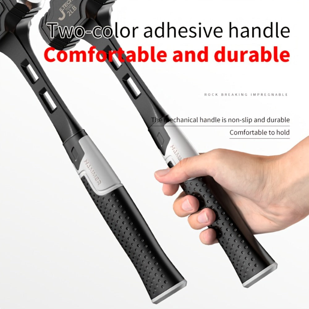 Octagonal Hammer High Carbon Steel Heavy Duty Sledge Hammer with Non-Slip Grip Handle, Rust-Proof Head for Demolition Construction Masonry Driving Stakes Outdoor Indoor Home Use (2/3/4 lb)
