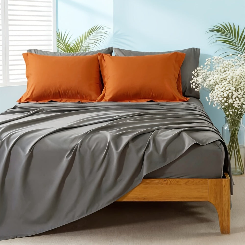 Comforter Set 7-Piece Bed in a Bag Queen King Full Soft Microfiber Down Alternative Comforter Fitted Sheet Flat Sheet Pillow Shams Pillowcases All Season Bedding Set 34 Colors
