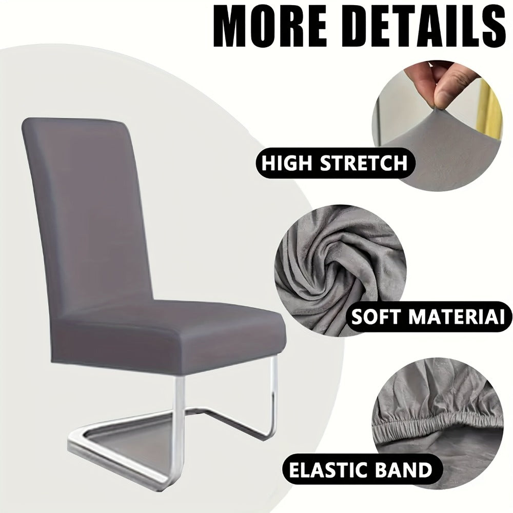 Stretch Dining Chair Covers Set | Elastic Jacquard Slipcovers for Dining Room Kitchen Wedding Office, 4pcs or 6pcs, 9 Colors, Washable Furniture Protector