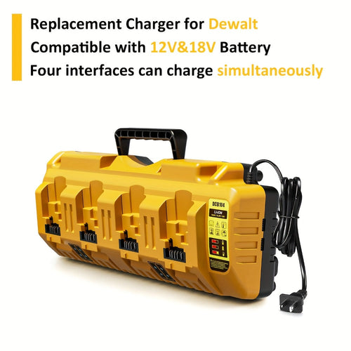 4-Port Dewalt Battery Charger DCB104 12V 20V Max 2 USB Ports